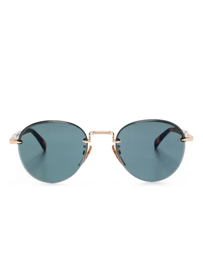 Eyewear By David Beckham Pantos-frame Sunglasses In Gold