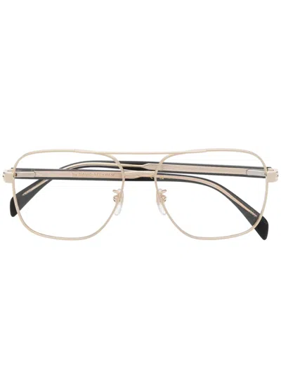 Eyewear By David Beckham Pilot-frame Glasses In Gold