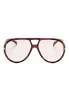 Eyewear By David Beckham Pilot-frame Sunglasses In Brown