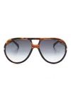 Eyewear By David Beckham Pilot-frame Sunglasses In Brown
