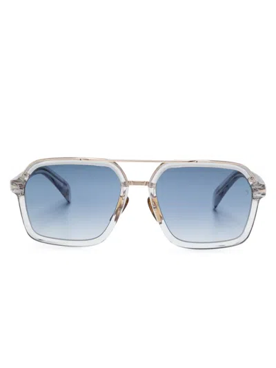 Eyewear By David Beckham Pilot-frame Sunglasses In Grau