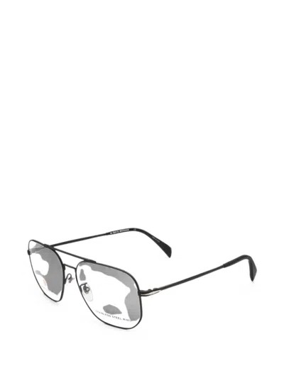 Eyewear By David Beckham 파일럿 프레임 안경 In Black