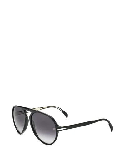 Eyewear By David Beckham 파일럿 프레임 선글라스 In Black