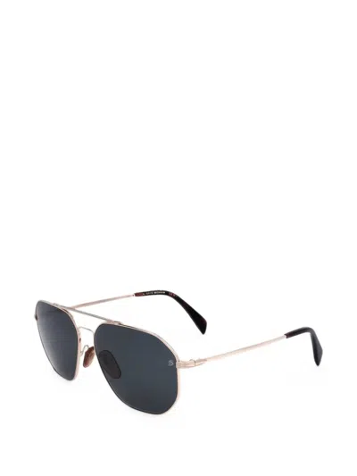 Eyewear By David Beckham Pilot-frame Sunglasses In Gold