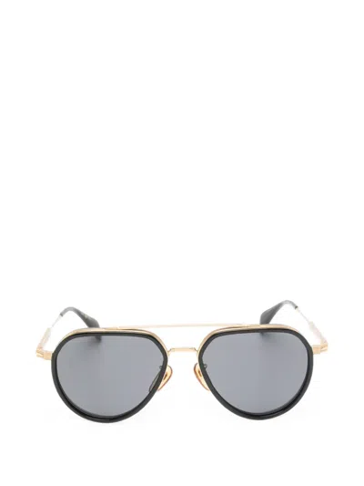 Eyewear By David Beckham Pilot-frame Sunglasses In Gold