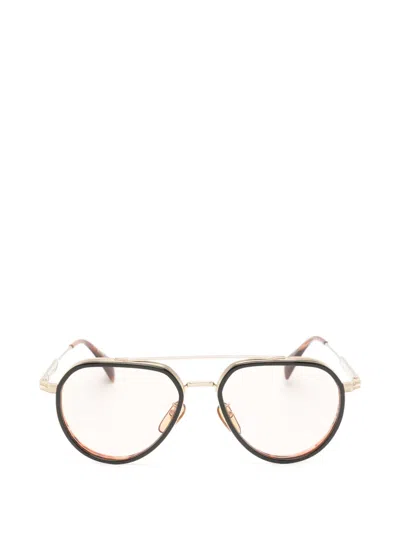 Eyewear By David Beckham Pilot-frame Sunglasses In Gold