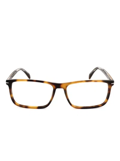 Eyewear By David Beckham Rectangle-frame Glasses In Brown