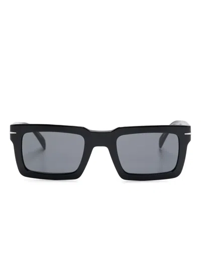 Eyewear By David Beckham Rectangle Frame Sunglasses In Black