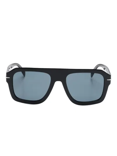 Eyewear By David Beckham Sonnenbrille Mit Eckigem Gestell In Blue