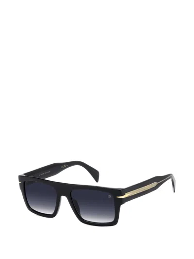 Eyewear By David Beckham Rectangle-frame Sunglasses In Black