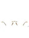 Eyewear By David Beckham Rectangle Sunglasses In Gold