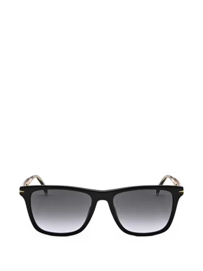 Eyewear By David Beckham Rectangle-frame Sunglasses In Black