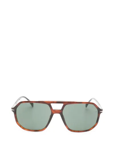 Eyewear By David Beckham Rectangle-frame Sunglasses In Brown