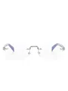Eyewear By David Beckham Rimless Rectangle-frame Glasses In Braun