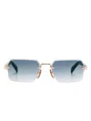 Eyewear By David Beckham Db 7109/s Geometric-frame Sunglasses In Gold