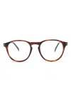 Eyewear By David Beckham Round-frame Clear-lenses Sunglasses In Brown