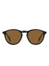 Eyewear By David Beckham Round-frame Clip-on Glasses In Brown
