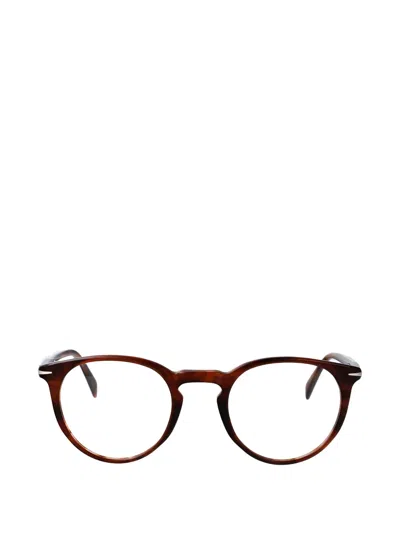 Eyewear By David Beckham Round Frame Glasses In Orange