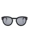 Eyewear By David Beckham Round-frame Sunglasses In 黑色