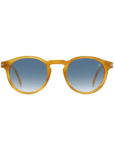 Eyewear By David Beckham Round-frame Sunglasses In Yellow