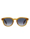 Eyewear By David Beckham Round-frame Sunglasses In Blue