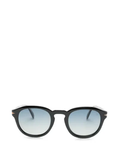 Eyewear By David Beckham Round-frame Clip-on Glasses In 블랙