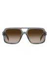 Eyewear By David Beckham Sculpted-frame Sunglasses In Gray