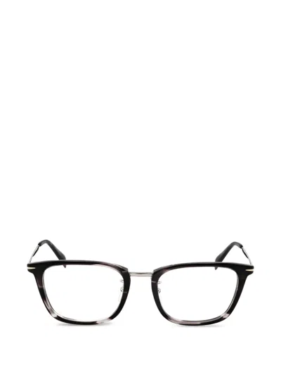Eyewear By David Beckham 스퀘어 프레임 안경 In Black
