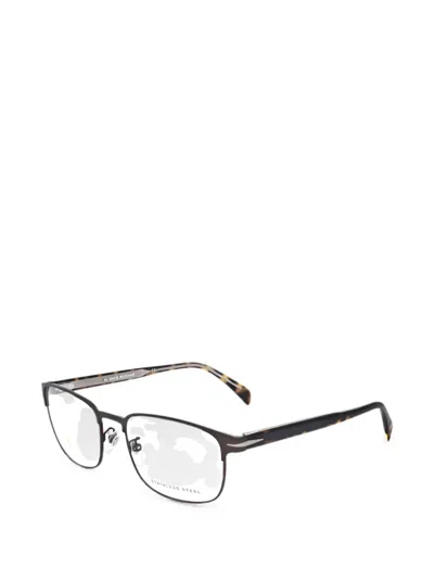 Eyewear By David Beckham 스퀘어 프레임 안경 In Black