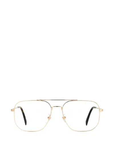 Eyewear By David Beckham Square-frame Glasses In Gold