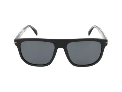 Eyewear By David Beckham Sunglasses In Matte Black Gold