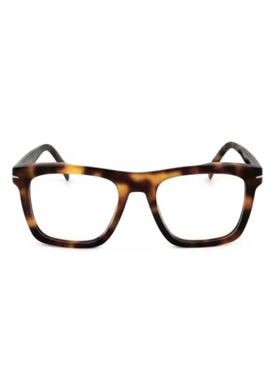 Eyewear By David Beckham Tortoise-shell Square Frame Glasses In Brown