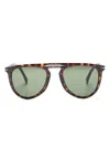 Eyewear By David Beckham Tortoiseshell Aviator-frame Sunglasses In Brown