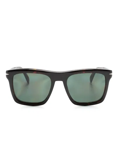 Eyewear By David Beckham Tortoiseshell Square-frame Sunglasses In Brown