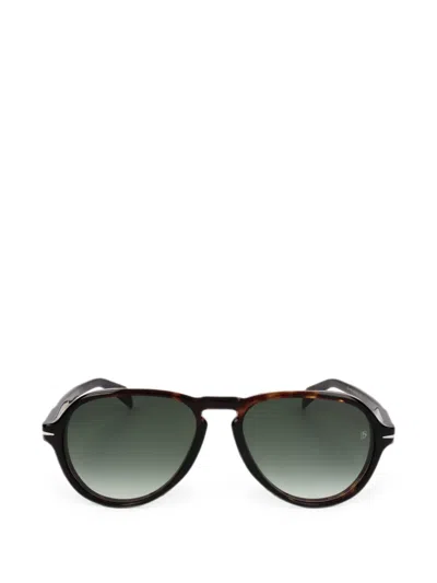 Eyewear By David Beckham Tortoiseshell-effect Navigator-frame Sunglasses In Brown