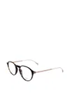 Eyewear By David Beckham 톨토이즈셸 이펙트 라운드 프레임 안경 In Black