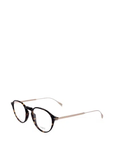 Eyewear By David Beckham 톨토이즈셸 이펙트 라운드 프레임 안경 In Black