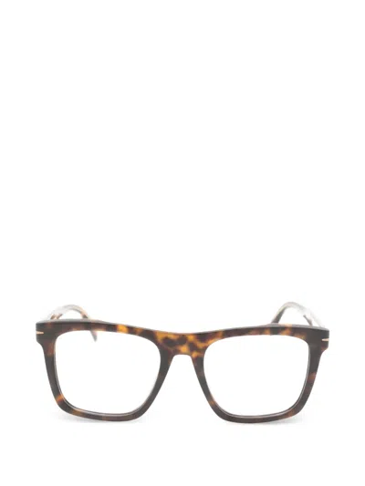 Eyewear By David Beckham Tortoiseshell-effect Square-frame Glasses In 브라운