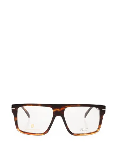 Eyewear By David Beckham Tortoiseshell-effect Square-frame Glasses In Brown