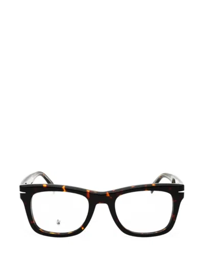 Eyewear By David Beckham Tortoiseshell-effect Square-frame Glasses In Multi