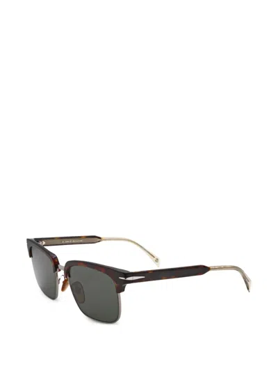Eyewear By David Beckham 톨토이즈셸 이펙트 스퀘어 프레임 선글라스 In Brown