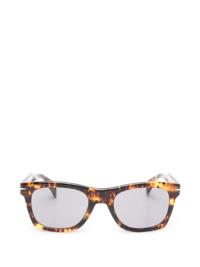 Eyewear By David Beckham Tortoiseshell-effect Square-frame Sunglasses In 브라운