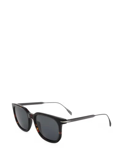 Eyewear By David Beckham Tortoiseshell-effect Square-frame Sunglasses In Red