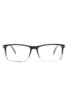 Eyewear By David Beckham Two-tone Rectangle-frame Glasses In Black