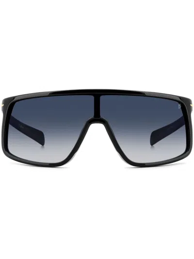 Eyewear By David Beckham Visor Sunglasses In Black