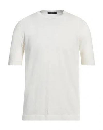 Eynesse Man Sweater Ivory Size 38 Cotton In White