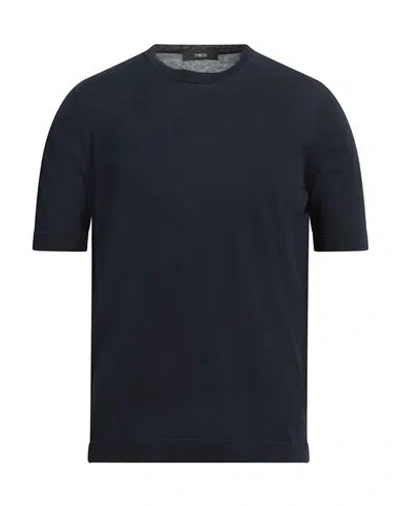Eynesse Man Sweater Midnight Blue Size 38 Cotton