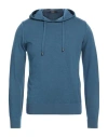 Eynesse Man Sweater Slate Blue Size 42 Merino Wool, Silk, Cashmere