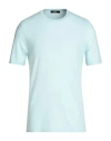 Eynesse Man T-shirt Sky Blue Size 42 Cotton In Blue
