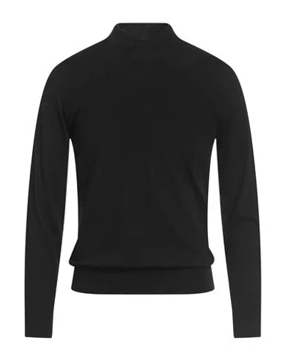 Eynesse Man Turtleneck Black Size 40 Merino Wool, Silk, Cashmere